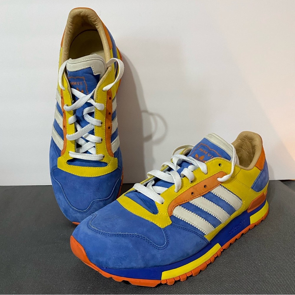 Adidas 2007 Men's MMVII ZX600 Sneakers - size 11 RARE Blue Yellow Orange White